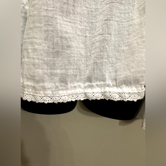 Anthropologie Odille White Cotton Flowy Top size S - Picture 9 of 13